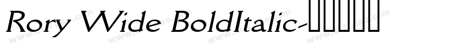 Rory Wide BoldItalic字体转换